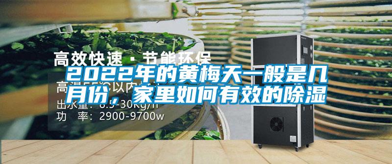 2022年的黃梅天一般是幾月份，家里如何有效的除濕