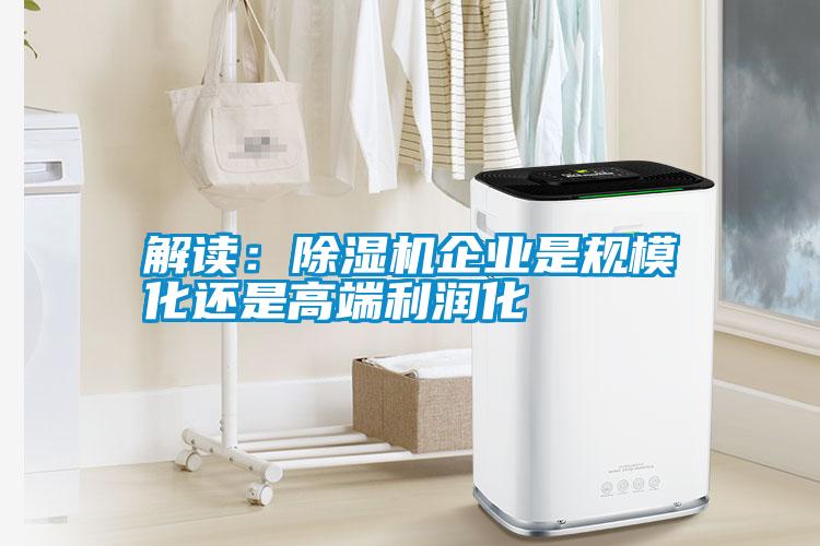 解讀：除濕機(jī)企業(yè)是規(guī)?；€是高端利潤化