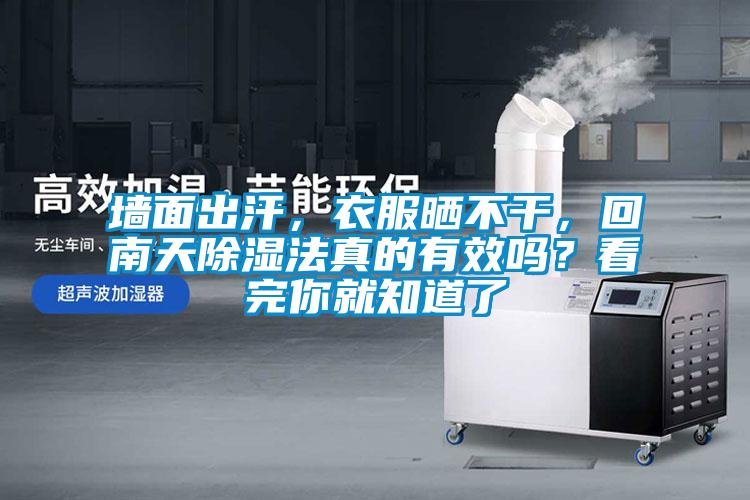墻面出汗，衣服曬不干，回南天除濕法真的有效嗎？看完你就知道了