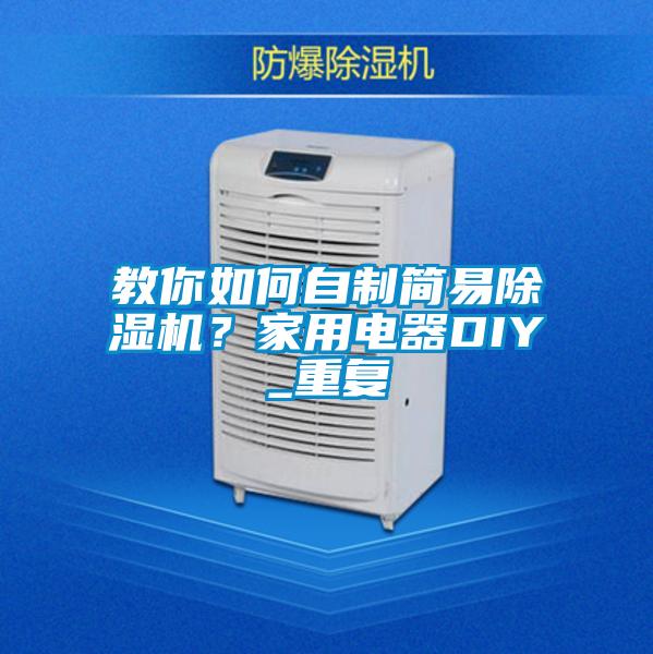 教你如何自制簡易除濕機？家用電器DIY_重復(fù)