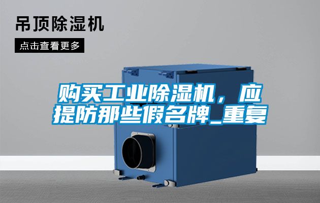 購(gòu)買工業(yè)除濕機(jī)，應(yīng)提防那些假名牌_重復(fù)