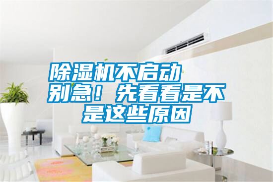 除濕機(jī)不啟動   別急！先看看是不是這些原因