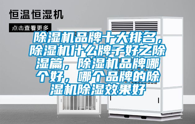 除濕機品牌十大排名，除濕機什么牌子好之除濕篇，除濕機品牌哪個好，哪個品牌的除濕機除濕效果好