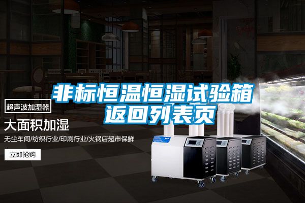非標(biāo)恒溫恒濕試驗箱 返回列表頁